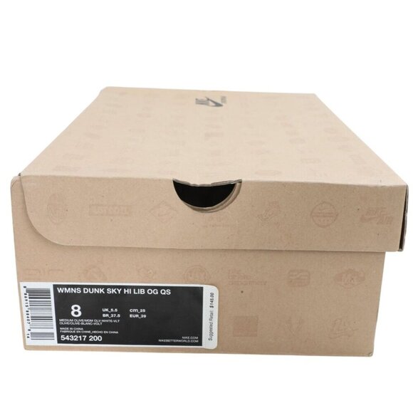 Nike Dunk Sky Hi Liberty of London OG Womens Suede Sneakers Size 8 Olive New - Picture 2 of 13